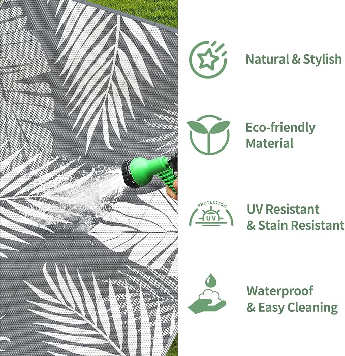 GENIMO Outdoor Rug 6' x 9' Waterproof - Image 6