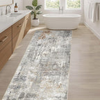 Runner Rug Kitchen Washable Rugs: 3x10 Non-Slip Abstract Soft Modern Stain - Image 5
