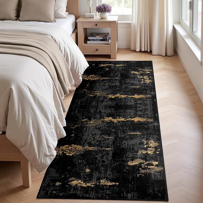 RELEANY Washable Area Rugs 2'x10' Non-Slip Modern Abstract Soft - Image 3