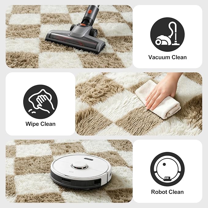 Shag Runner Rug for Bedroom Living Room 3x7 Upgrade Non-Slip Fluffy Soft - Image 7