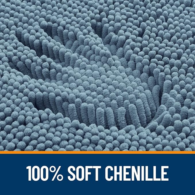 OLANLY Large Bathroom Rugs 50x30, Extra Soft Absorbent Chenille Bath Rugs - Image 3