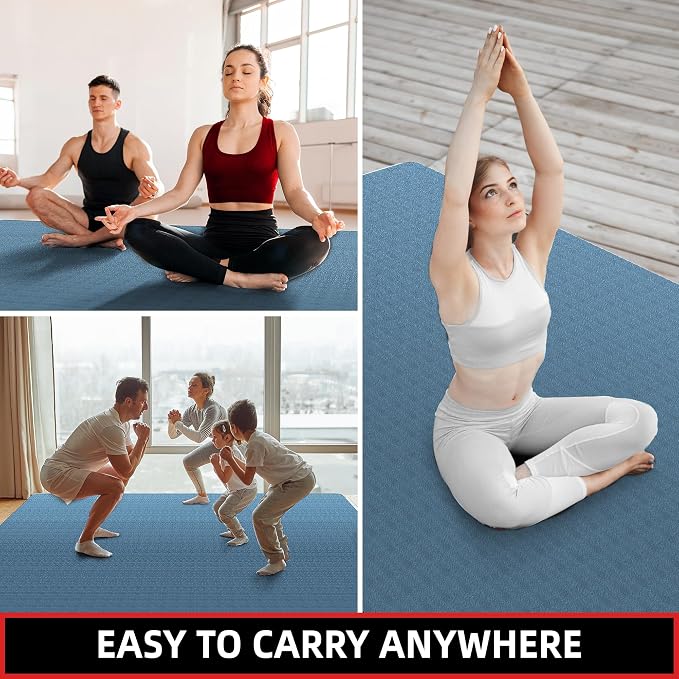 Extra Large Yoga Mat – 72"x48" or 78"x57", 1/4"–1/2" Thick Mat - Image 9