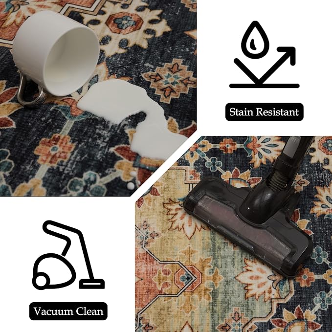 Ruaruarug Washable Area Rug Runner 2×6 - Image 4