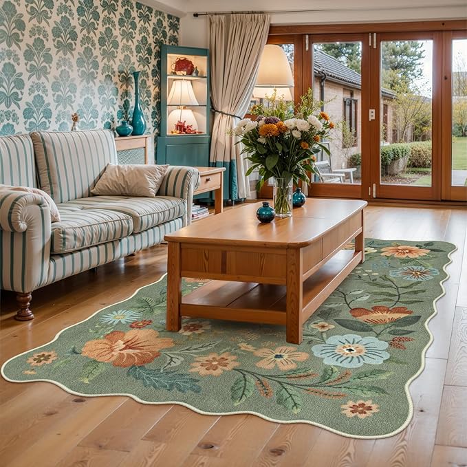 Lahome Floral Living Room Rugs, Area Rugs 5x7 Rug - Image 2