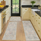 JTJ Washable Kitchen Rugs Sets of 3, Soft Low-Pile Floor Rug by JTJ