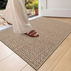 Color&Geometry Ultra Thin Indoor Door Mat 24"x36", Non Slip Rubber Backed Dirt by COLORG