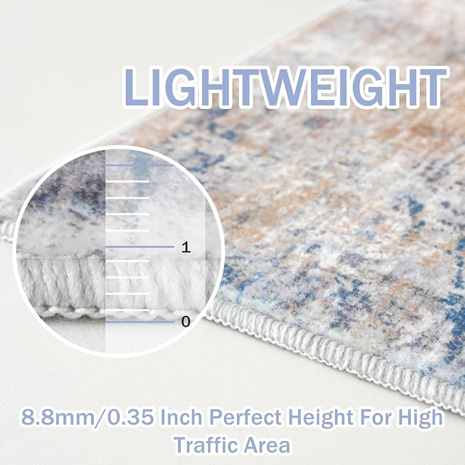 IOHOUZE Abstract Area Rug 4x5 Ft Washable Rugs - Image 5