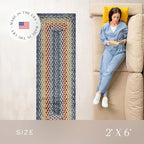 Maples Rugs Marion Bohemian Braided-Style Print Runner Rug – Made in USA – - Image 4
