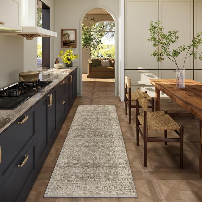 Washable Kitchen Rug Runners for Hallways: 2'6"x8' Bedroom Runner Rug Non Slip - Image 2