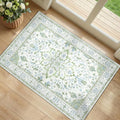 RELEANY Area Rugs Small 2'x3' Washable Non-Slip, Floral Vintage Distress by RELEANY