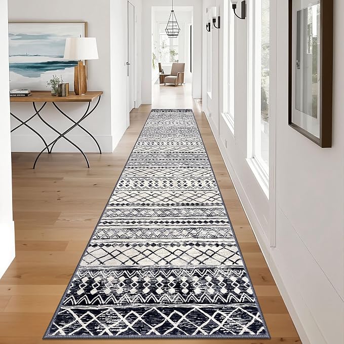 KUTA Boho Runners for Hallways 2.6x12 ft Moroccan Washable Runner Rug Non-Slip - Image 3