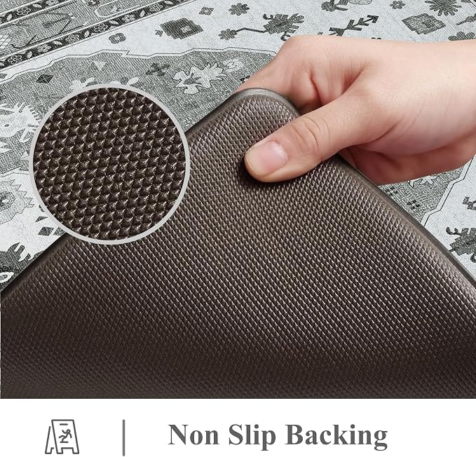 Collive Boho Kitchen Rugs and Mats 2PCS, Cushioned Anti Fatigue Kitchen Mats - Image 4