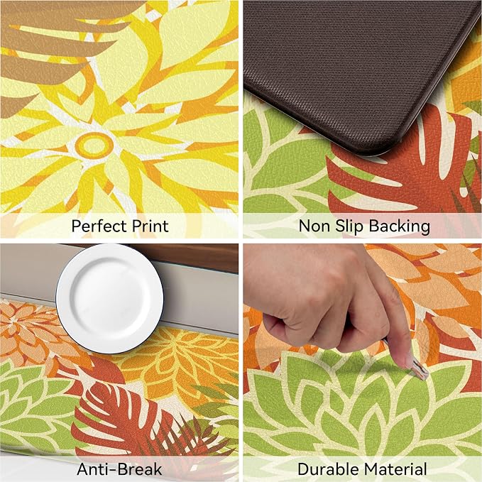 Arenarug Kitchen Mats for Floor 2PCS Cushioned Anti Fatigue Kitchen Mats - Image 6
