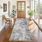 UERMEI 3x8 Washable Runner Rug for Hallway, Non Slip Low Pile Kitchen Carpet by UERMEI