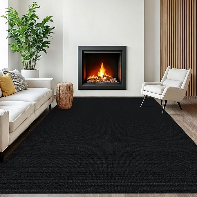 EARTHALL Washable Area Rugs 6x9 Ft Non Slip Living Room Rugs Cotton Rubber by EARTHALL