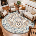 Lessymo 8FT Washable Round Area Rugs by Lessymo
