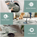 Moynesa Ultra-Thin Washable Gray Hallway Runner Rug - Image 4