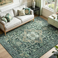 Lofus 5x7 Washable Rugs Non-Slip, Vintage Floral Area Rug by Lofus