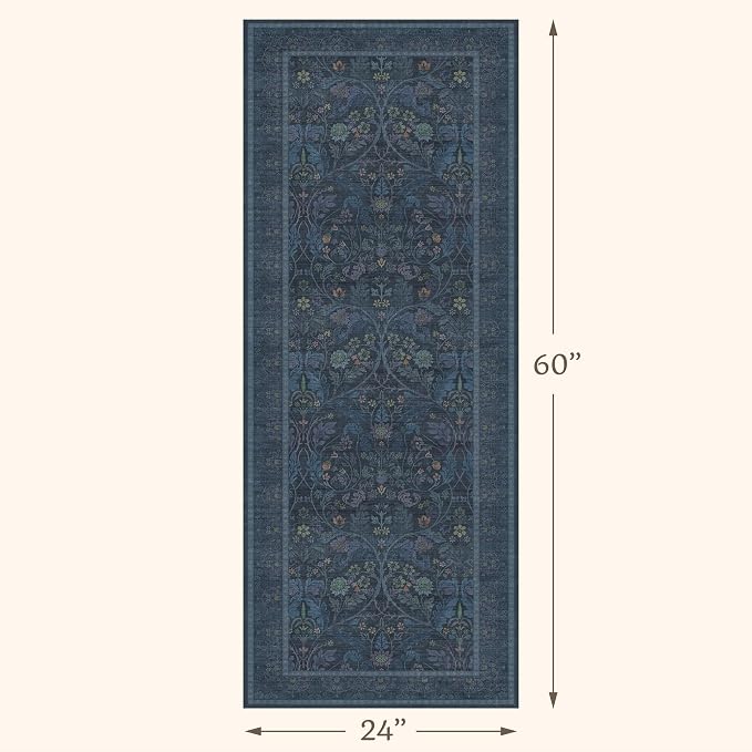 Boho Blue 2x5 Washable Entryway Mats - Image 2