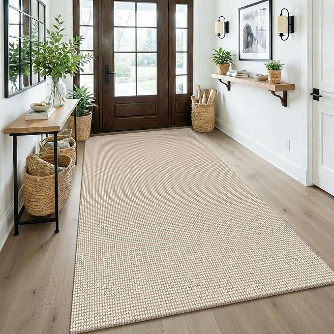 KOZYFLY Washable Area Rug 4x6 ft Non Slip Rubber Backed Living Room Rugs by KOZYFLY