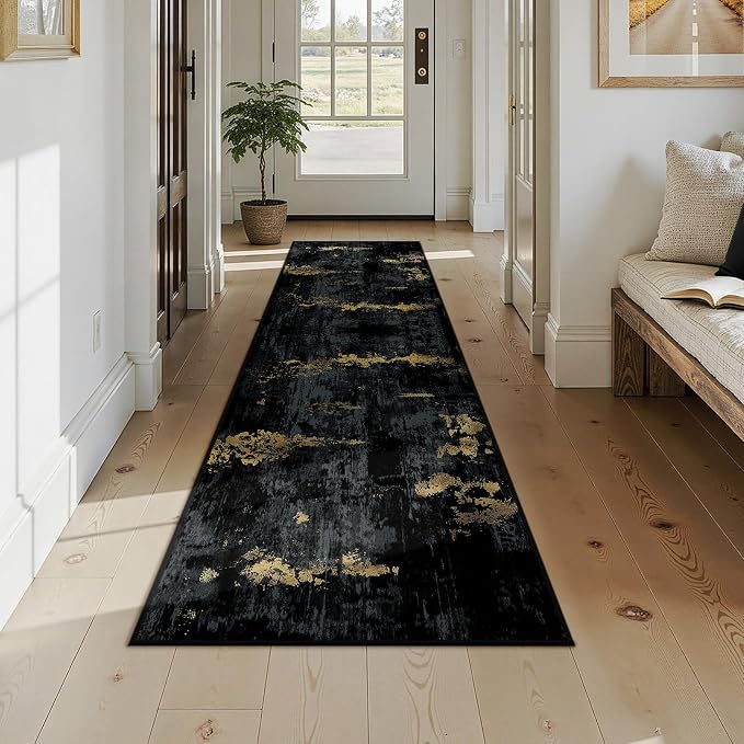 RELEANY Washable Area Rugs 2x9 Non-Slip Modern Abstract Soft - Image 3
