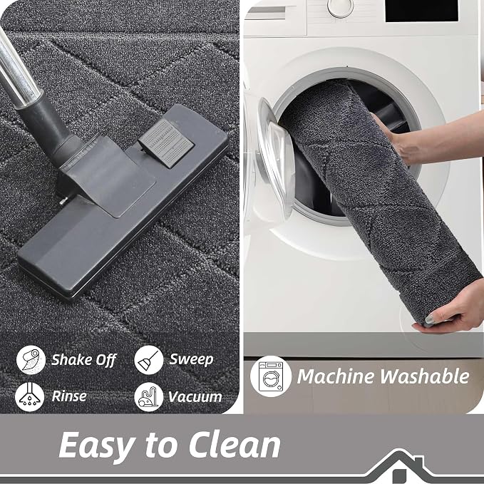 BEQHAUSE Dirt Trapper Door Mat 20" x 32", Doormat Non-Slip Entryway Rugs - Image 6