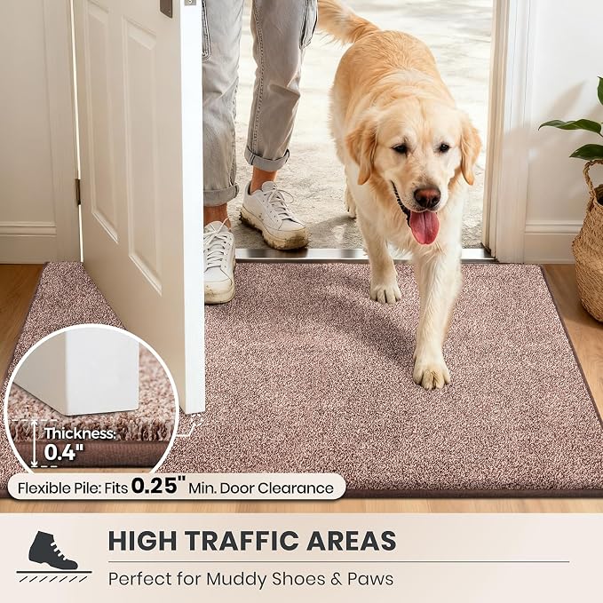 PURRUGS Dirt Trapping Door Mat 24" x 59", Non-Slip Machine Washable Entryway Rug - Image 6