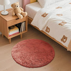 OLANLY Rust Red Round Rugs for Bedroom - Image 3