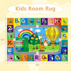 Kids Rug for Playroom Educational ABC Rug Washable Play Mat Learning Alphabet - Image 2