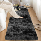 2x10 Feet Tie-Dye Black Grey Runner Rug - Image 8