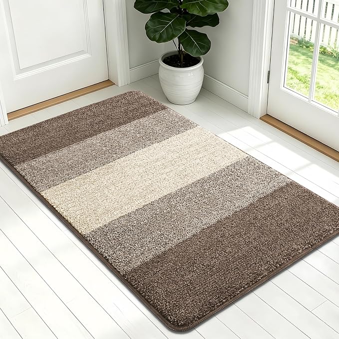 Kitinjoy Indoor Outdoor Door Mat, 54x32 Non-Slip Absorbent Dirt Trapper by Kitinjoy