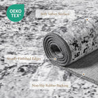 Rugflix 6x9 Large Area Rugs for Living Room, Abstract Washable Rug, Stain - Image 3
