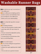 SERISSA Runner Rug for Hallways, Extra Long Boho Rug Ultra Soft Vintage Rustic - Image 6