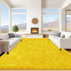 9x12 Yellow Area Rugs for Living Room, Large Fluffy Shag Rug for Bedroom Nursery by Unknown