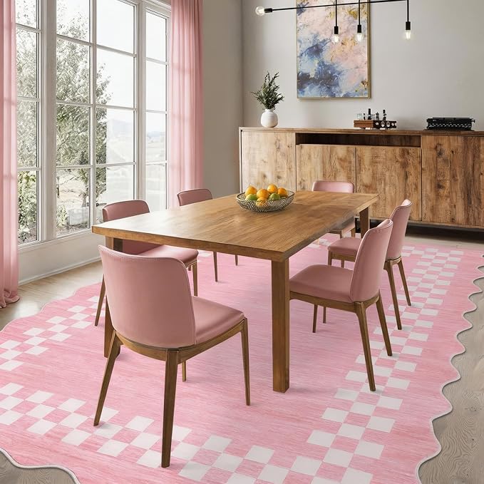 GarveeHome 8x10 Area Rug for Living Room Scalloped Washable Large Bedroom Rug - Image 8