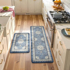 Collive Boho Kitchen Mat, Cushioned Anti Fatigue Kitchen Rug Set 2 Piece - Image 8