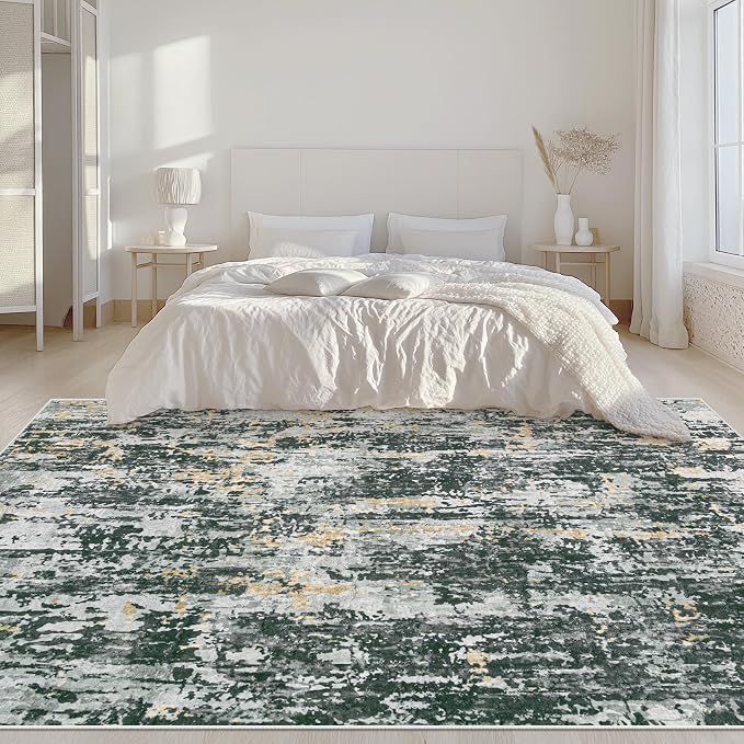 Area Rugs 5x7 Living Room: Washable Rug Modern Abstract Rugs Soft Non Slip - Image 3