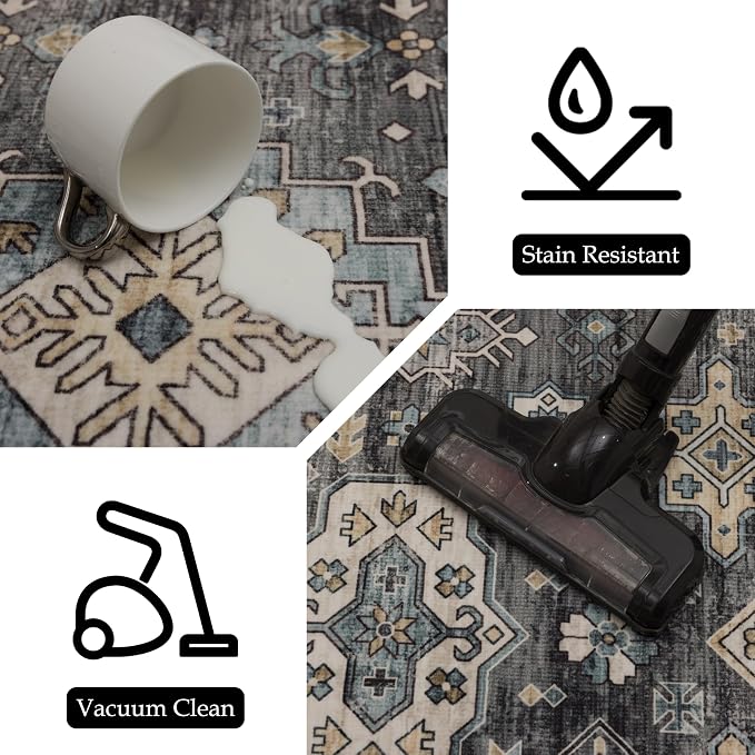 Ruaruarug Washable Area Rug Runner 2×6 - Image 4
