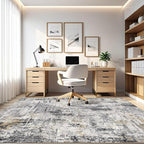 7x9 Area Rug Living Room: Washable Large Abstract Soft Stain Resistant Indoor - Image 8