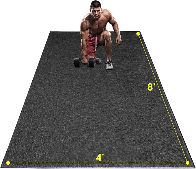 Large Exercise Mat, High-Density Gym Mats Cardio Mat by BesWin