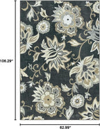 Lahome Floral Indoor Outdoor Rugs, 6x9ft Non Slip Outdoor Patio Rug - Image 2