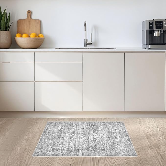 DMOYEST 2x3 Entryway Area Rug: Washable Neutral Modern Abstract Small Rug - Image 4