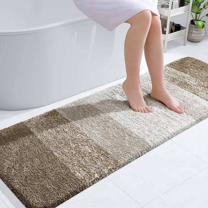 OLANLY Bathroom Runner Rugs Mat 59x20, Extra Soft Absorbent Microfiber Bath Rugs by OLANLY