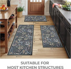 GRANNY SAYS Boho Kitchen Rug Sets of 3, Non Slip Washable Faux Wool Kitchen Mats - Image 2
