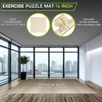 ProsourceFit Exercise Puzzle Mat 1/2-inch, EVA Interlocking Foam Floor Tiles - Image 2