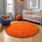 Amdrebio Orange Circle Round Rug 6Ft - Image 8
