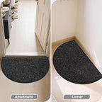 BEQHAUSE Dirt Trapper Door Mat 17" x 30" Half Circle Non Slip Washable Doormats - Image 9