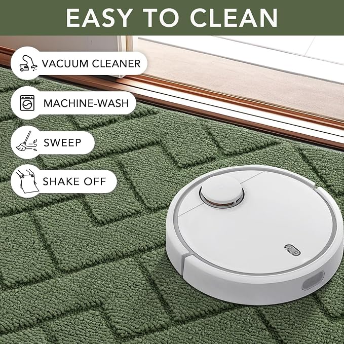 hicorfe Indoor Door Mat, Non Slip Door Mats, Absorbent Resist Dirt Entrance - Image 5