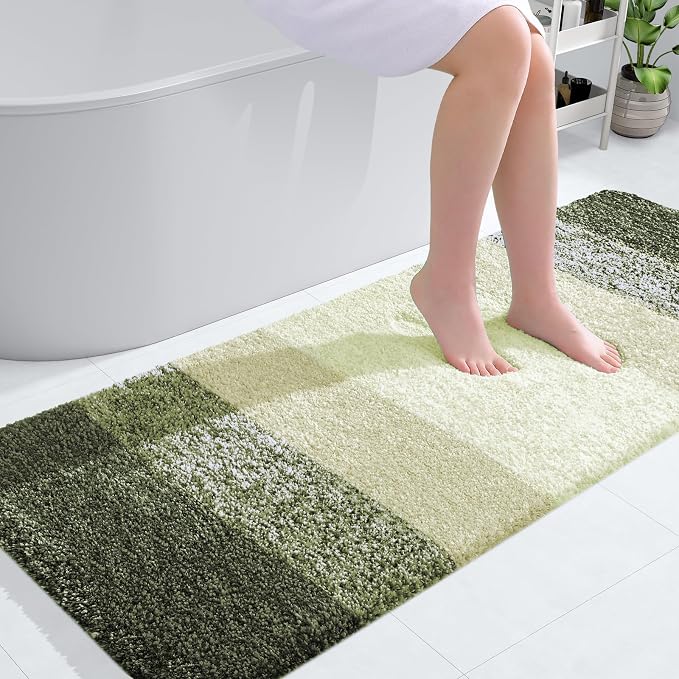 OLANLY Large Bathroom Rugs Mat 54x24, Extra Soft Absorbent Microfiber Bath Rugs by OLANLY