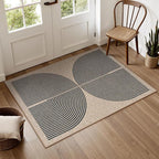 Lahome Enfys Rainbow Easy Jute Rug, Farmhouse Neutral Lightweight Non Shedding - Image 2